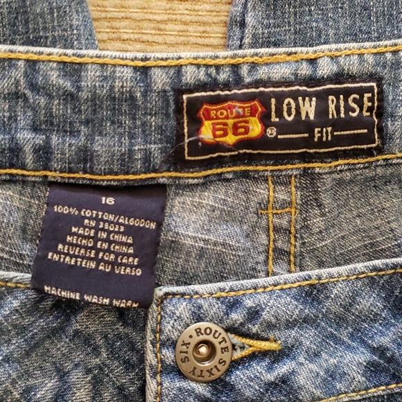 Turquoise/stud accented jeans Size 16 low rise EUC - Picture 6 of 13